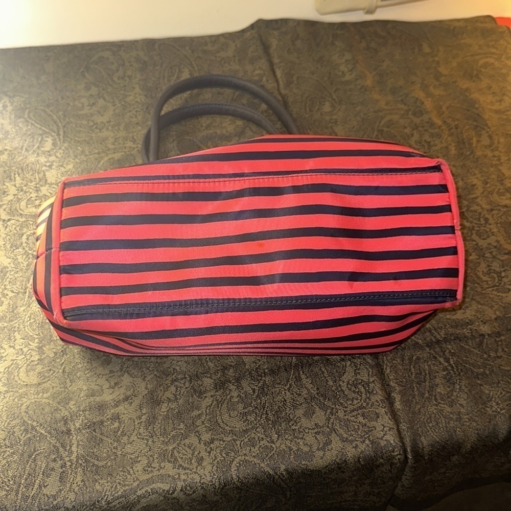 Kate Spade Catie Classic Red and Navy Striped Tote Bag LIKE NEW - Picture 10 of 12